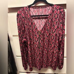 Micheal Kors  top Red and Black